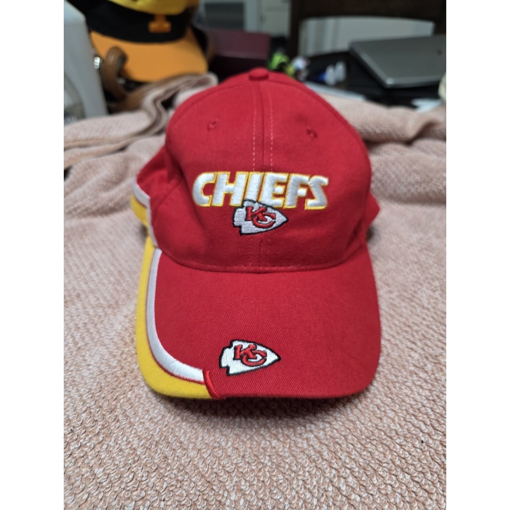 Kansas City Chiefs Hat Red NFL Team Apparel‎ Adjustable Strap Cap